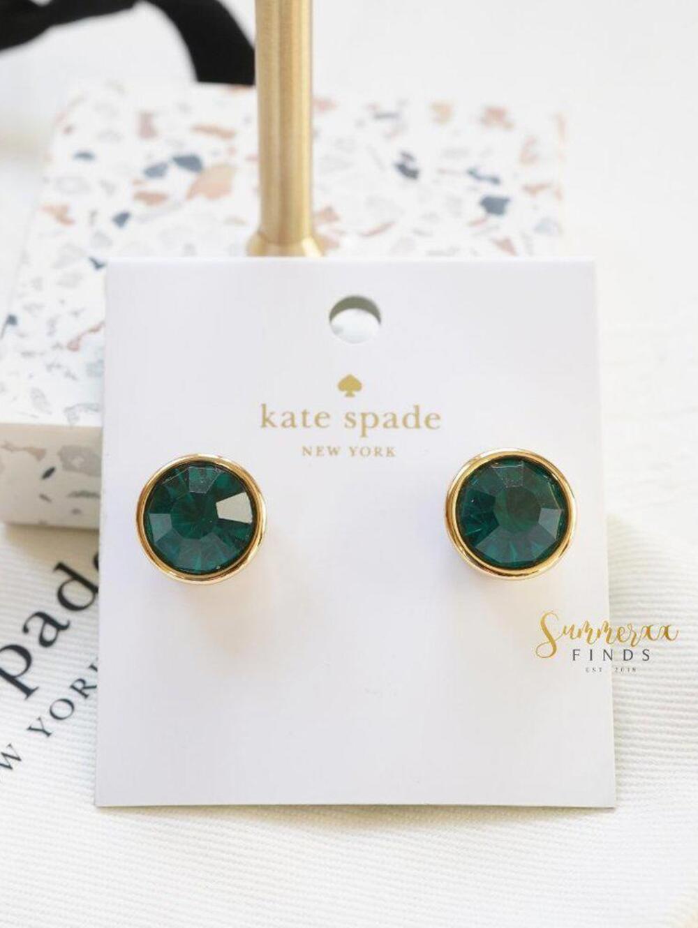 Kate Spade Round Crystal Stud Earrings